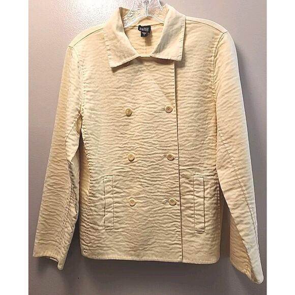 Eileen Fisher Jackets & Blazers - Eileen Fisher Cream Quilted Double-Breasted Jacket